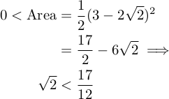 New upper bound for sqrt(2).
