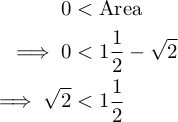 Upper bound for sqrt(2).